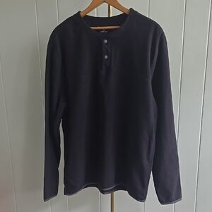 Lands' End Men's Dark Long Sleeve Henley
